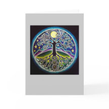 Mandala Karte zum Tanzen Vollmond Tree of Life