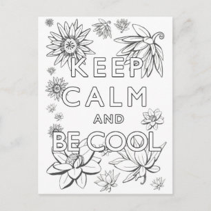 Mandala Keep Calm and be cool Postkarte
