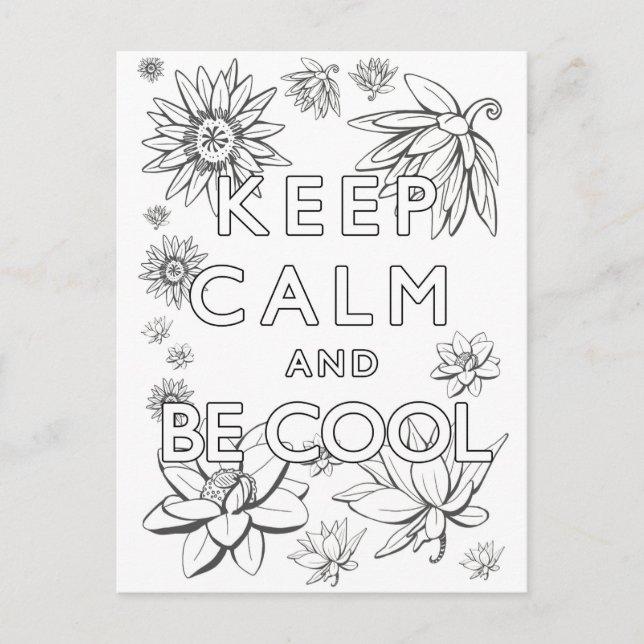 Mandala Keep Calm and be cool Postkarte (Vorderseite)