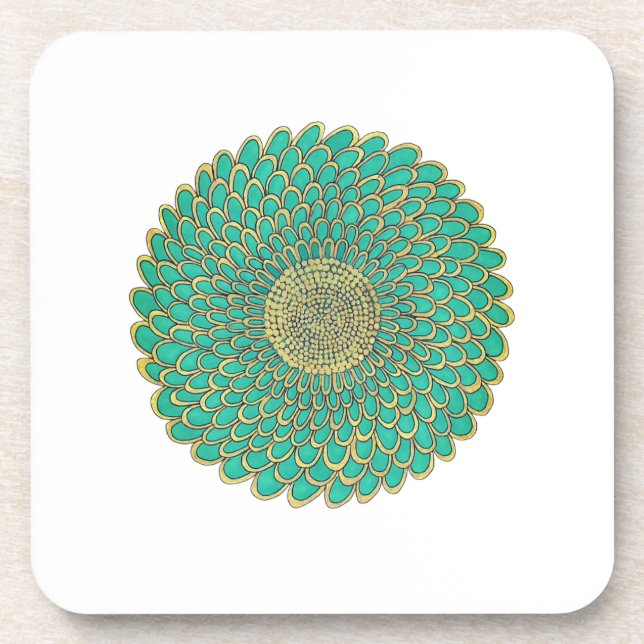 Mandala-Kissen Getränkeuntersetzer (Vorderseite)