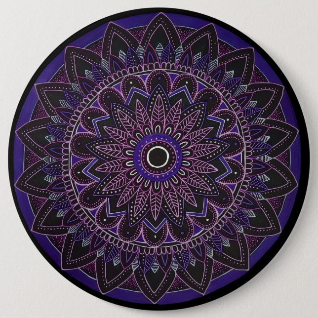 Mandala-Knopf Button (Vorderseite)