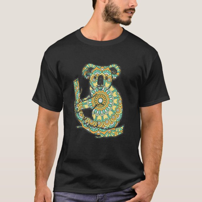 Mandala Koala Geometric Pattern Mandala Animal T-Shirt (Vorderseite)