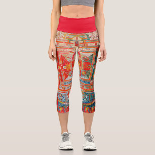 Mandala Kosmisches Diagramm für Meditation Capri Leggings
