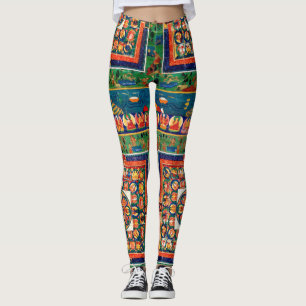 Mandala Kosmisches Diagramm für Meditation Leggings