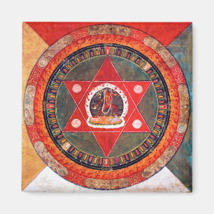 Mandala Kosmisches Diagramm für Meditation Magnet