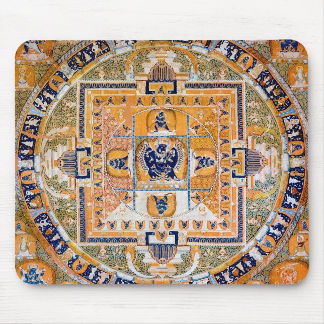 Mandala Kosmisches Diagramm für Meditation Mousepad (Vorne)