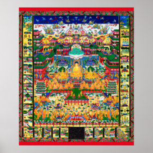 Mandala Kosmisches Diagramm für Meditation Poster