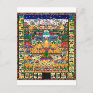 Mandala Kosmisches Diagramm für Meditation Postkarte