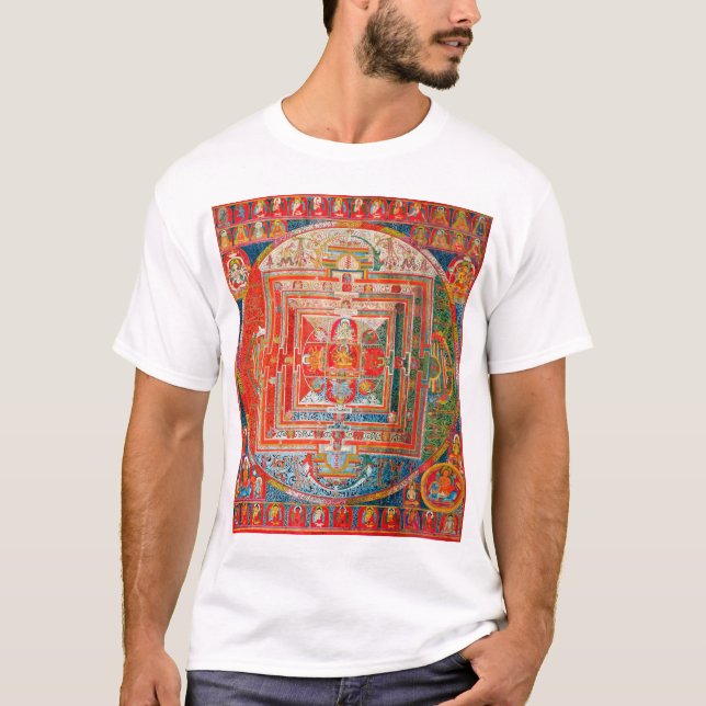 Mandala Kosmisches Diagramm für Meditation T-Shirt (Vorderseite)