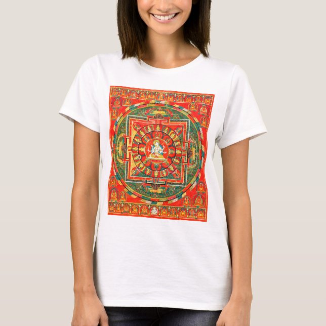 Mandala Kosmisches Diagramm für Meditation T-Shirt (Vorderseite)