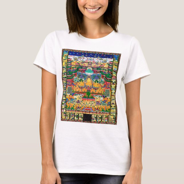 Mandala Kosmisches Diagramm für Meditation T-Shirt (Vorderseite)