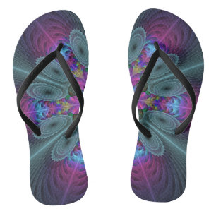 Mandala Kunst, Fraktal und Dichtung Flip Flops