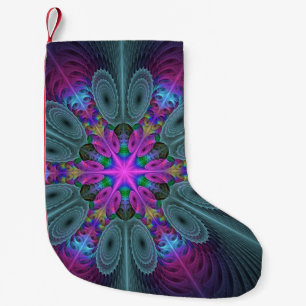 Mandala Kunst, Fraktal und Dichtung Kleiner Weihnachtsstrumpf