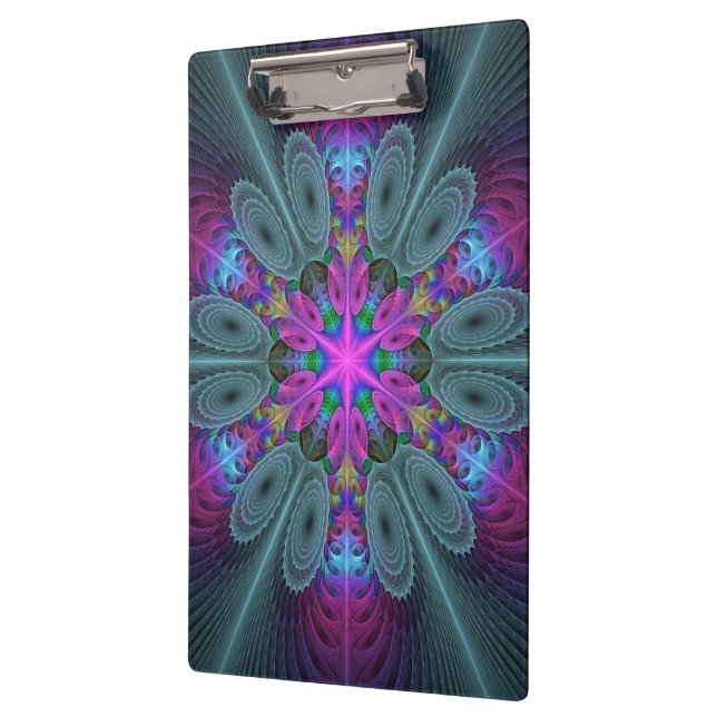 Mandala Kunst, Fraktal und Dichtung Klemmbrett (Links)