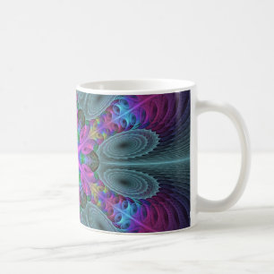 Mandala Kunst, Fraktal und Dichtung Tasse