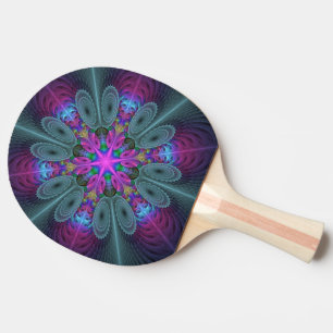Mandala Kunst, Fraktal und Dichtung Tischtennis Schläger