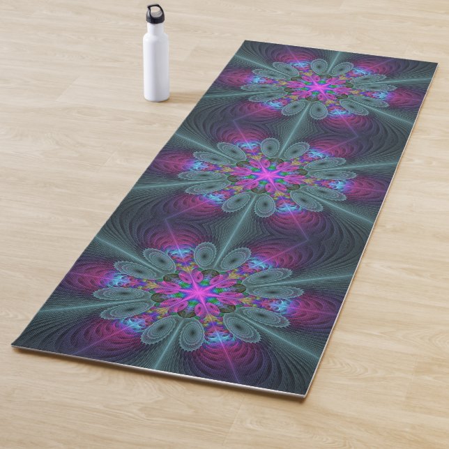 Mandala Kunst, Fraktal und Dichtung Yogamatte (Beispiel)