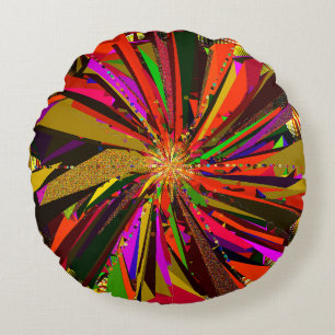 Mandala-Kunst Rundes Kissen