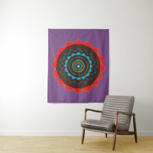 Mandala-Kunst Wandteppich