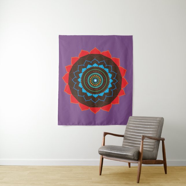 Mandala-Kunst Wandteppich (Beispiel)