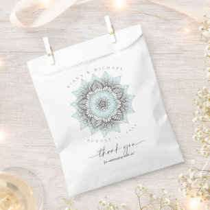 Mandala Lace Wedding Vielen Dank, Lt. Blue ID968 Geschenktütchen