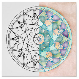 Mandala Large Aduloring Poster