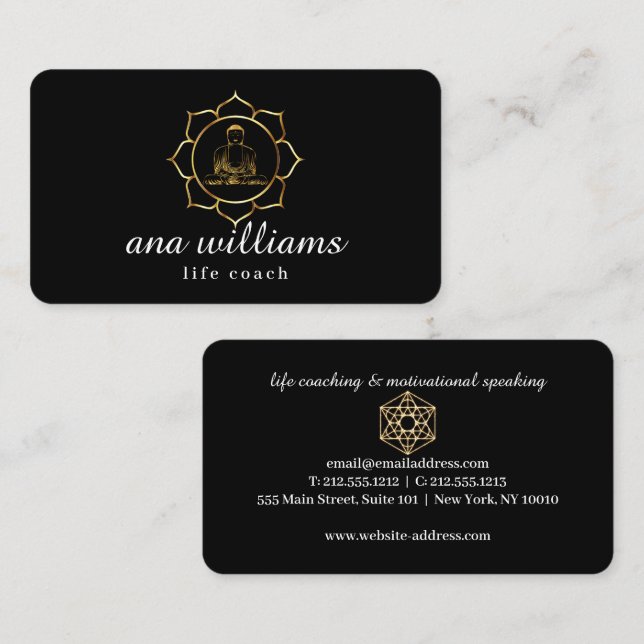Mandala-Lebenslehrer-Visitenkarte Visitenkarte (Vorne/Hinten)