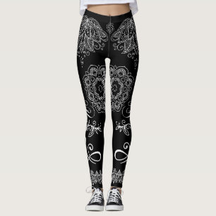 Mandala-Leggings (schwarz/weiß) Leggings