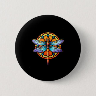 Mandala Libelle Leuchtende Heilige Geometrie Spiri Button