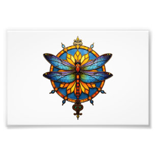 Mandala Libelle Leuchtende Heilige Geometrie Spiri Fotodruck