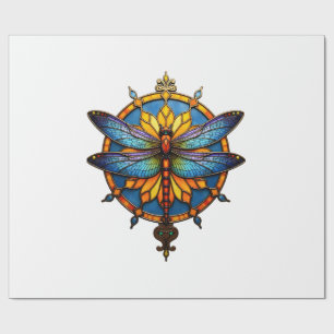 Mandala Libelle Leuchtende Heilige Geometrie Spiri Geschenkpapier