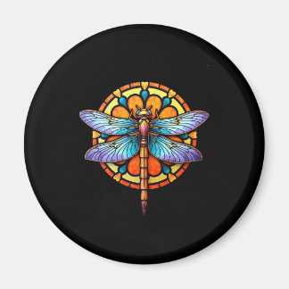 Mandala Libelle Leuchtende Heilige Geometrie Spiri Magnet