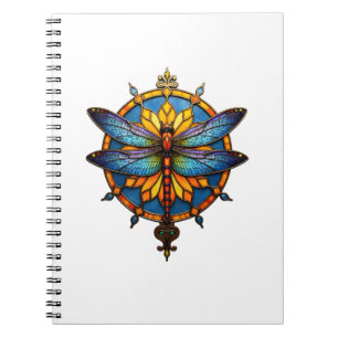 Mandala Libelle Leuchtende Heilige Geometrie Spiri Notizblock