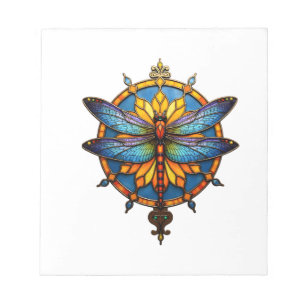 Mandala Libelle Leuchtende Heilige Geometrie Spiri Notizblock