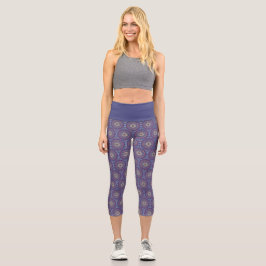 Mandala Lila Capri Leggings