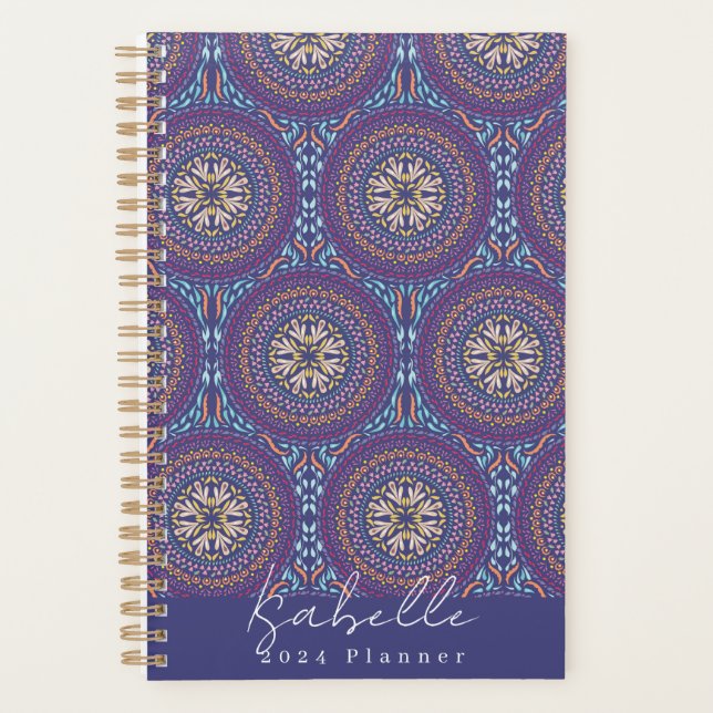 Mandala Lila Planer (Vorderseite)