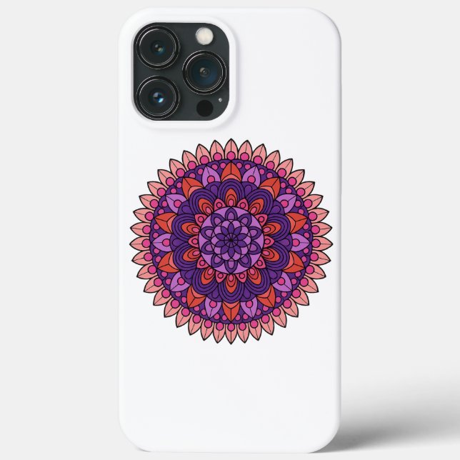 Mandala lila und rosa Case-Mate iPhone hülle (Rückseite)