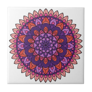 Mandala lila und rosa fliese
