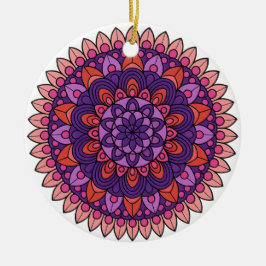 Mandala lila und rosa keramik ornament