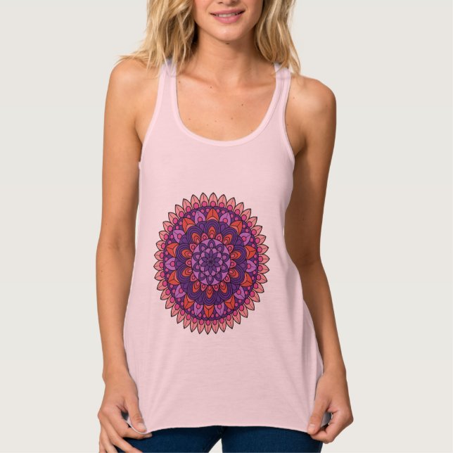 Mandala lila und rosa tank top (Vorderseite)