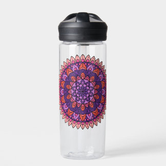Mandala lila und rosa trinkflasche