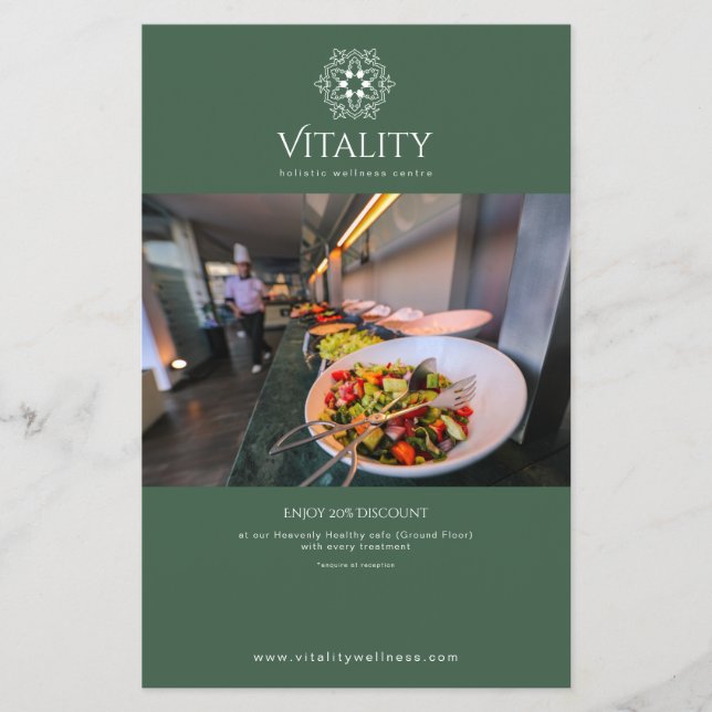 Mandala Logo Forest Green Elegant Beruflich Flyer (Vorne)