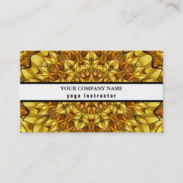 MANDALA-LOGO ZURÜCK FÜR DEN YOGA-INSTRUCTOR VISITENKARTE (Vorderseite)