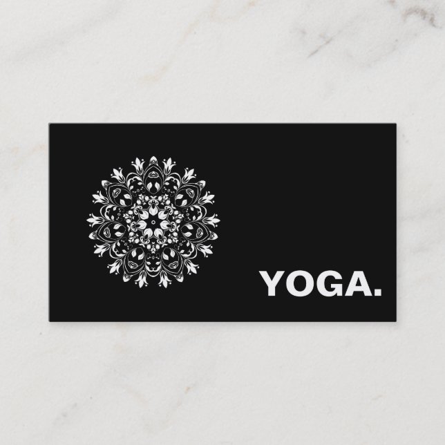 MANDALA-LOGO ZURÜCK FÜR DEN YOGA-INSTRUCTOR VISITENKARTE (Vorderseite)