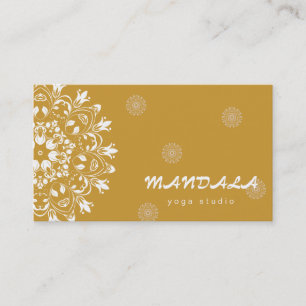 MANDALA-LOGO ZURÜCK YOGA INSTRUCTOR-GESCHÄFT VISITENKARTE
