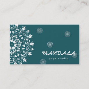 MANDALA-LOGO ZURÜCK YOGA INSTRUCTOR-GESCHÄFT VISITENKARTE