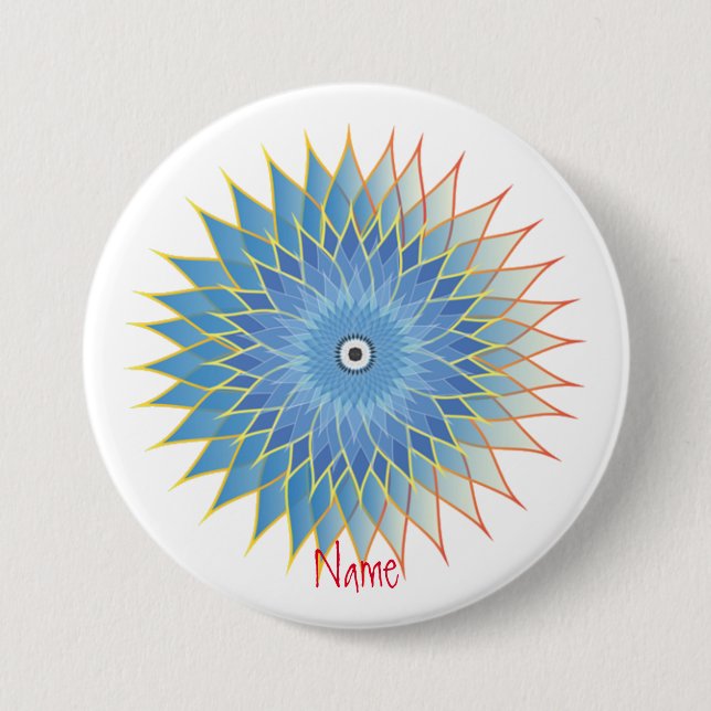 Mandala Lotus Blossom Thunder_Cove Button (Vorderseite)