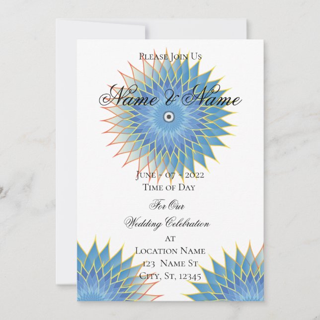 Mandala Lotus Blossom Thunder_Cove Einladung (Vorderseite)