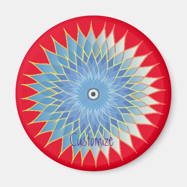 Mandala Lotus Blossom Thunder_Cove Magnet (Vorne)