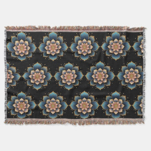 Mandala Lotus Blume mit Sparkling Crystals Decke